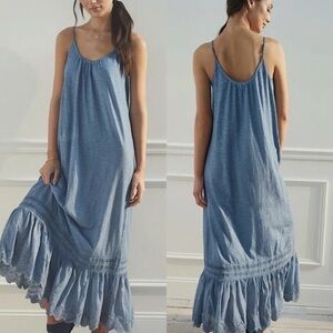 Anthropologie Blue Maxi Dress